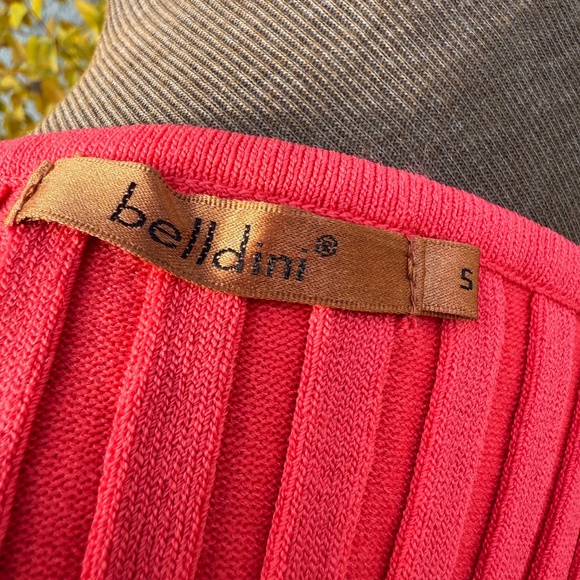 Super Cute Y2K Rib pink Coral Rhinestone Buckle Sleeveless - Picture 5 of 5